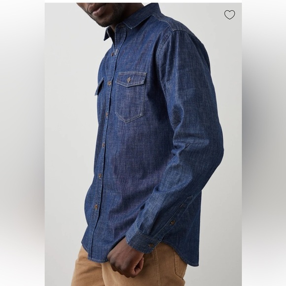 Rails Kenji Shirt Dark Wash Indigo - Picture 3 of 8